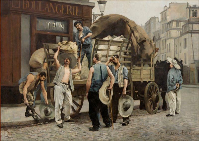 Louis Carrier-Belleuse Porteurs de farine. Scxne parisienne (Flour carriers. Scene from Paris). china oil painting image